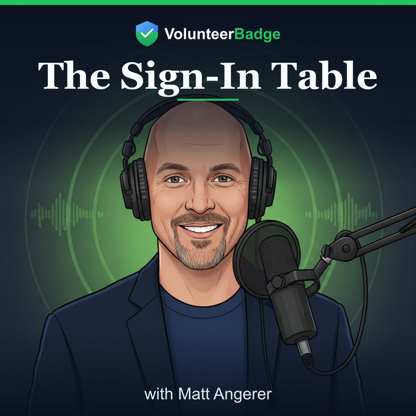 The Sign-In Table podcast cover art featuring host Matt Angerer
